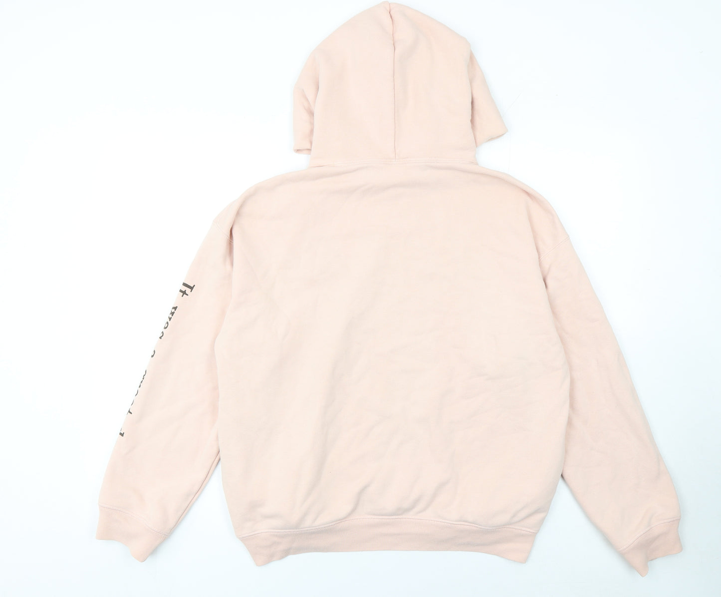 Uniqlo Disney Women's Pink Pullover Hoodie Size M Cotton Blend
