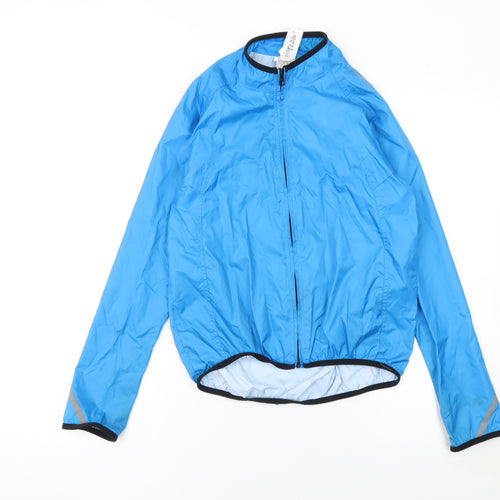 Decathlon Boys Blue 12 Years Windbreaker Jacket Lightweight Zip Activewear
