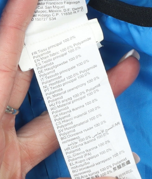 Decathlon Boys Blue 12 Years Windbreaker Jacket Lightweight Zip Activewear