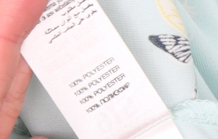 New Look 915 Girls Blue Dragonfly Floral Kimono Top Size L Polyester