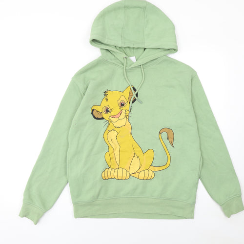 Primark Disney Women Green Simba Hoodie XS Pullover Graphic Hooded