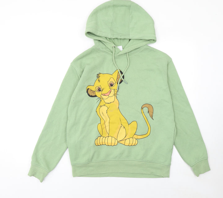 Primark Disney Women Green Simba Hoodie XS Pullover Graphic Hooded