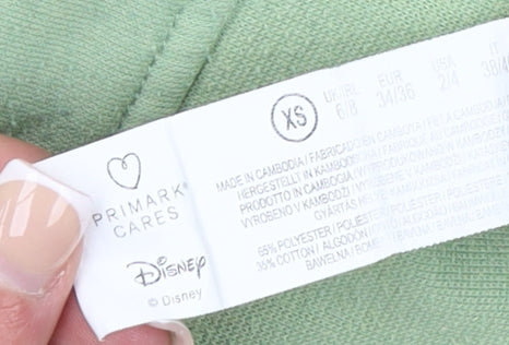 Primark Disney Women Green Simba Hoodie XS Pullover Graphic Hooded