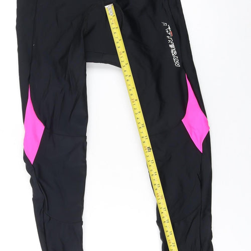 Mysenlan Girls Black XL Cycling Leggings Reflective Ankle Zip Sportswear