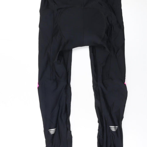 Mysenlan Girls Black XL Cycling Leggings Reflective Ankle Zip Sportswear