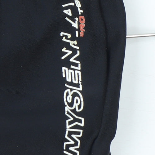 Mysenlan Girls Black XL Cycling Leggings Reflective Ankle Zip Sportswear