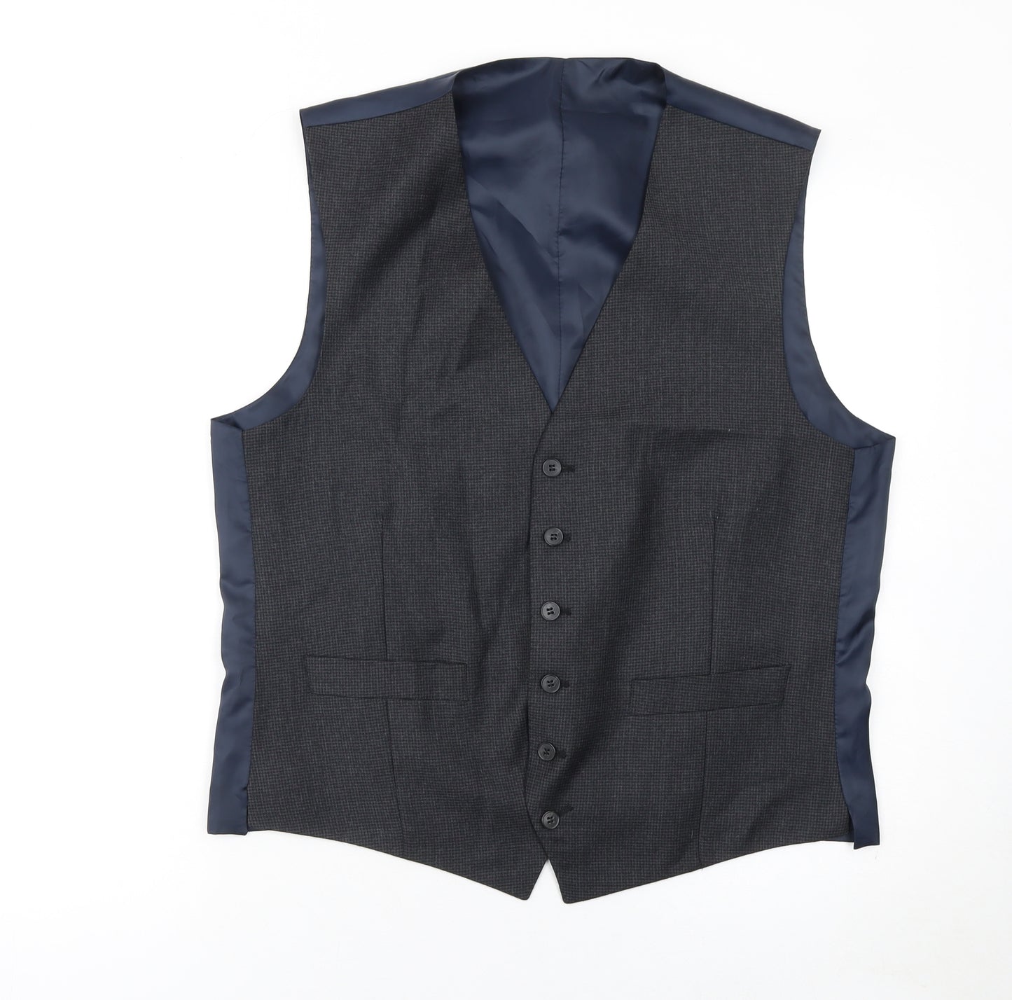 Hammond & Co. Men's Grey Wool Blend 44 Regular Waistcoat