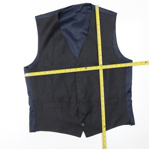 Hammond & Co. Men's Grey Wool Blend 44 Regular Waistcoat