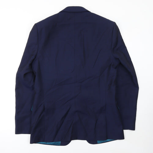 Marks and Spencer Men's Blue 40in Regular Wool Suit Jacket