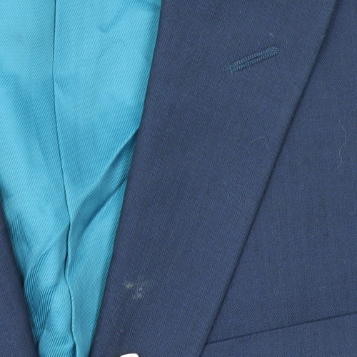 Marks and Spencer Men's Blue 40in Regular Wool Suit Jacket