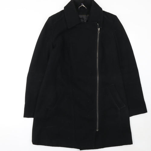 Marks and Spencer Women’s Black Size 12 Mid-Length Zip Coat
