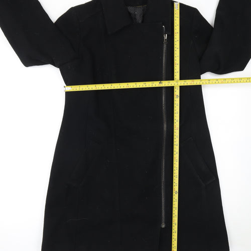 Marks and Spencer Women’s Black Size 12 Mid-Length Zip Coat