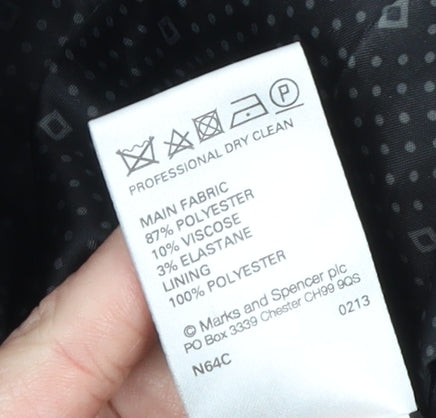 Marks and Spencer Women’s Black Size 12 Mid-Length Zip Coat