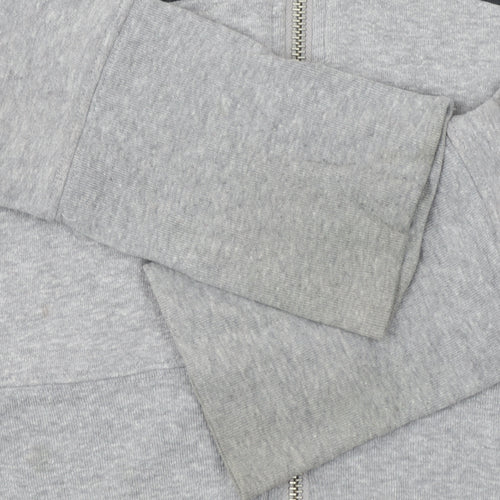 Victoria's Secret PINK Grey Full Zip Hoodie Womens Size 12 Cotton Blend