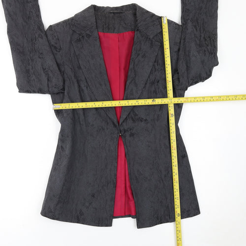 BAY Women's Black Textured Blazer Jacket Size 12 Viscose Blend
