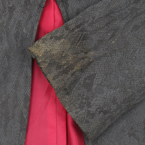 BAY Women's Black Textured Blazer Jacket Size 12 Viscose Blend