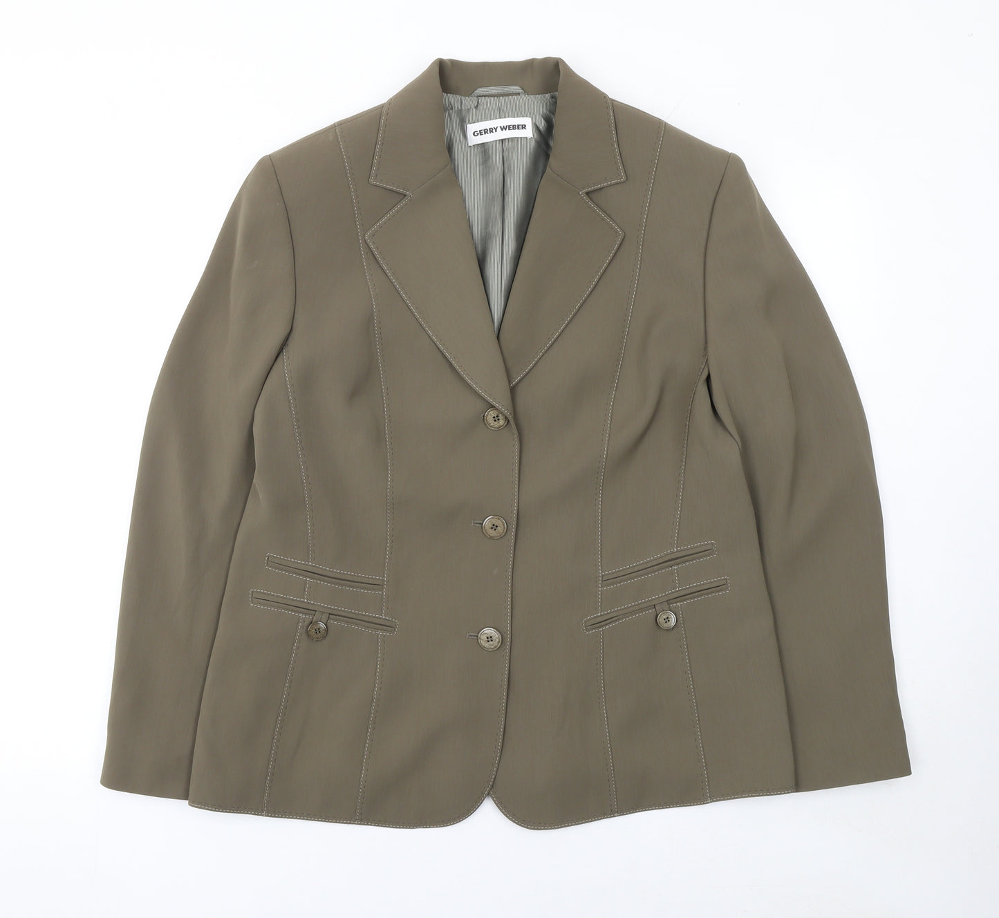 Gerry Weber Women Brown Size 16 Classic Tailored Blazer Jacket
