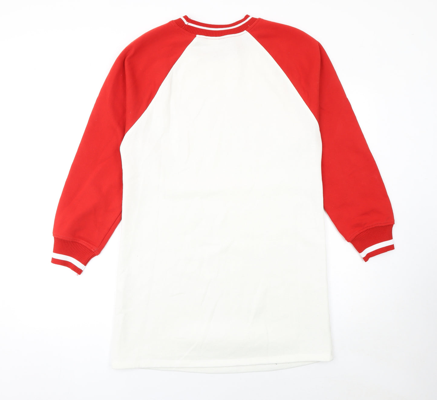 H&M Women’s Coca-Cola Red White Long Sleeve T-Shirt Dress XS