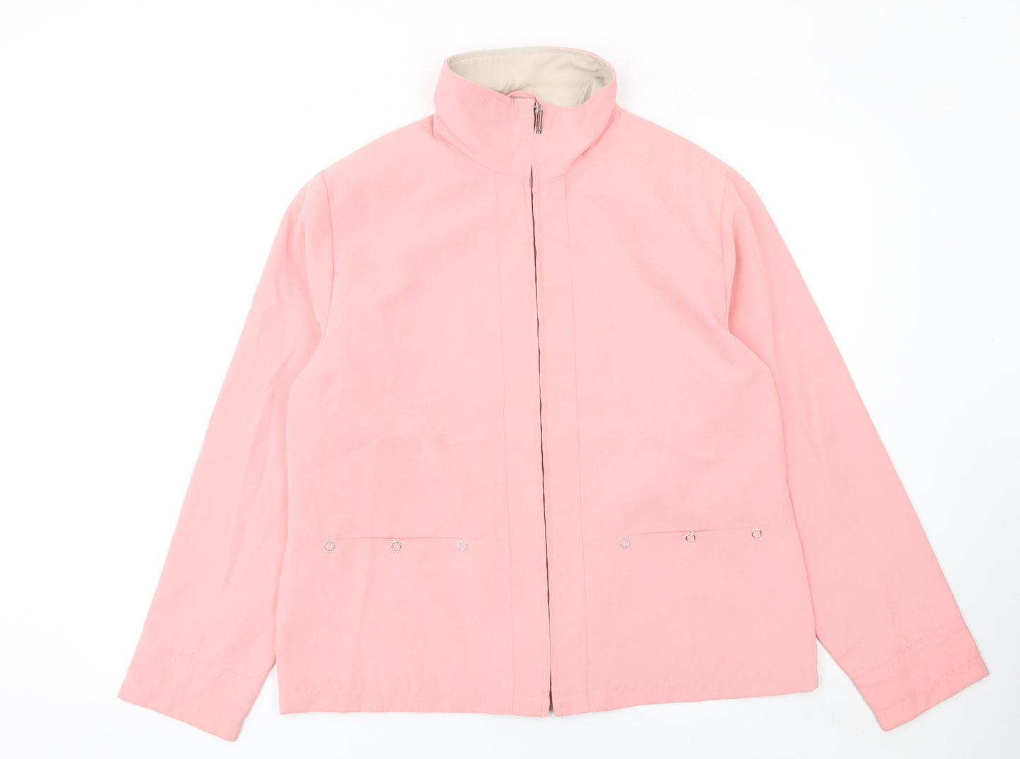 Katherine Hammond Womens Pink Size 12 Windbreaker Jacket