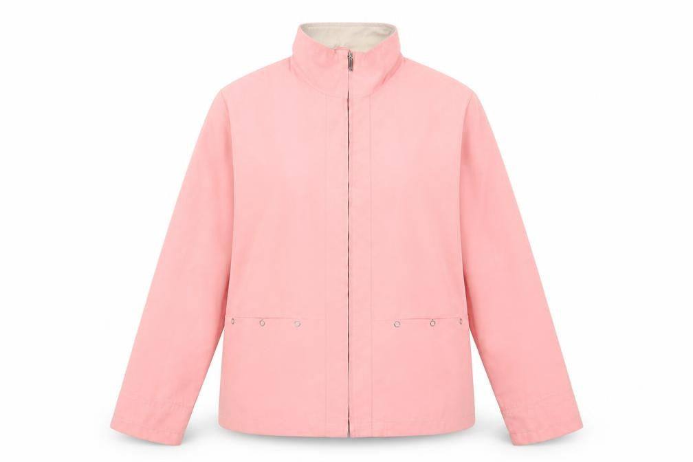 Front view of Katherine Hammond women’s pink, size UK 12, windbreaker jacket