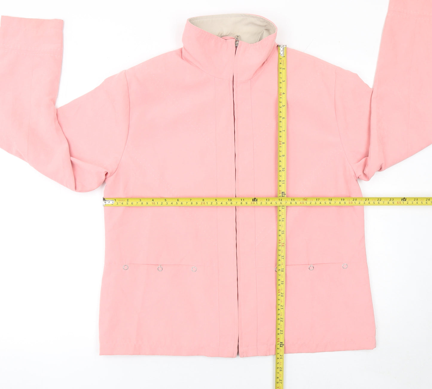 Katherine Hammond Womens Pink Size 12 Windbreaker Jacket