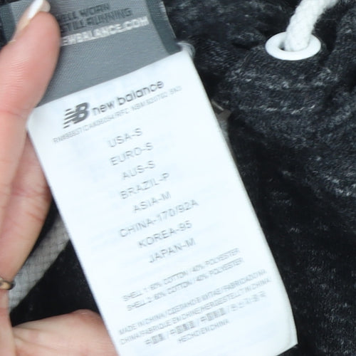 New Balance Women's Black Full Zip Hoodie Size S Cotton Blend