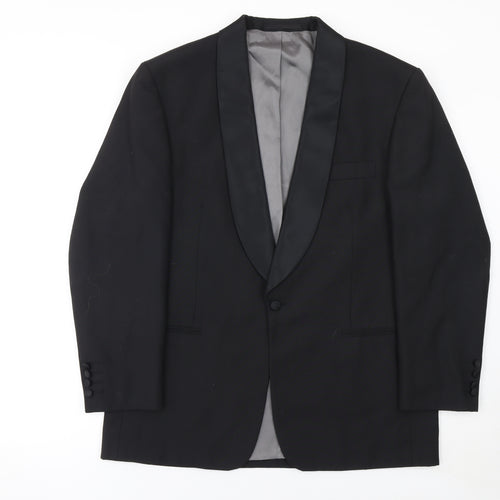 David Moss Men's Black 40S Shawl Lapel Tuxedo Jacket