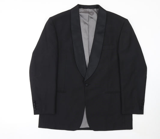 David Moss Men's Black 40S Shawl Lapel Tuxedo Jacket