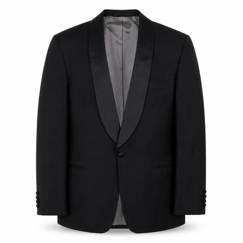David Moss Men's Black 40S Shawl Lapel Tuxedo Jacket