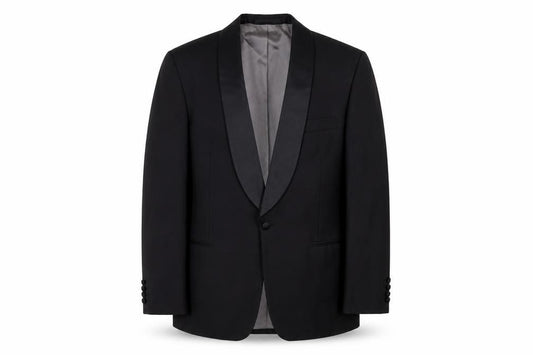 David Moss Men's Black 40S Shawl Lapel Tuxedo Jacket