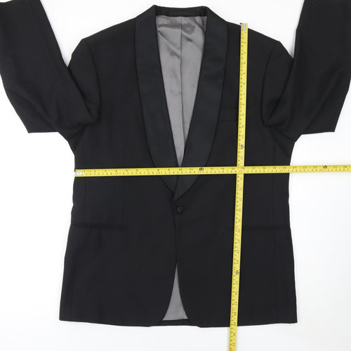 David Moss Men's Black 40S Shawl Lapel Tuxedo Jacket