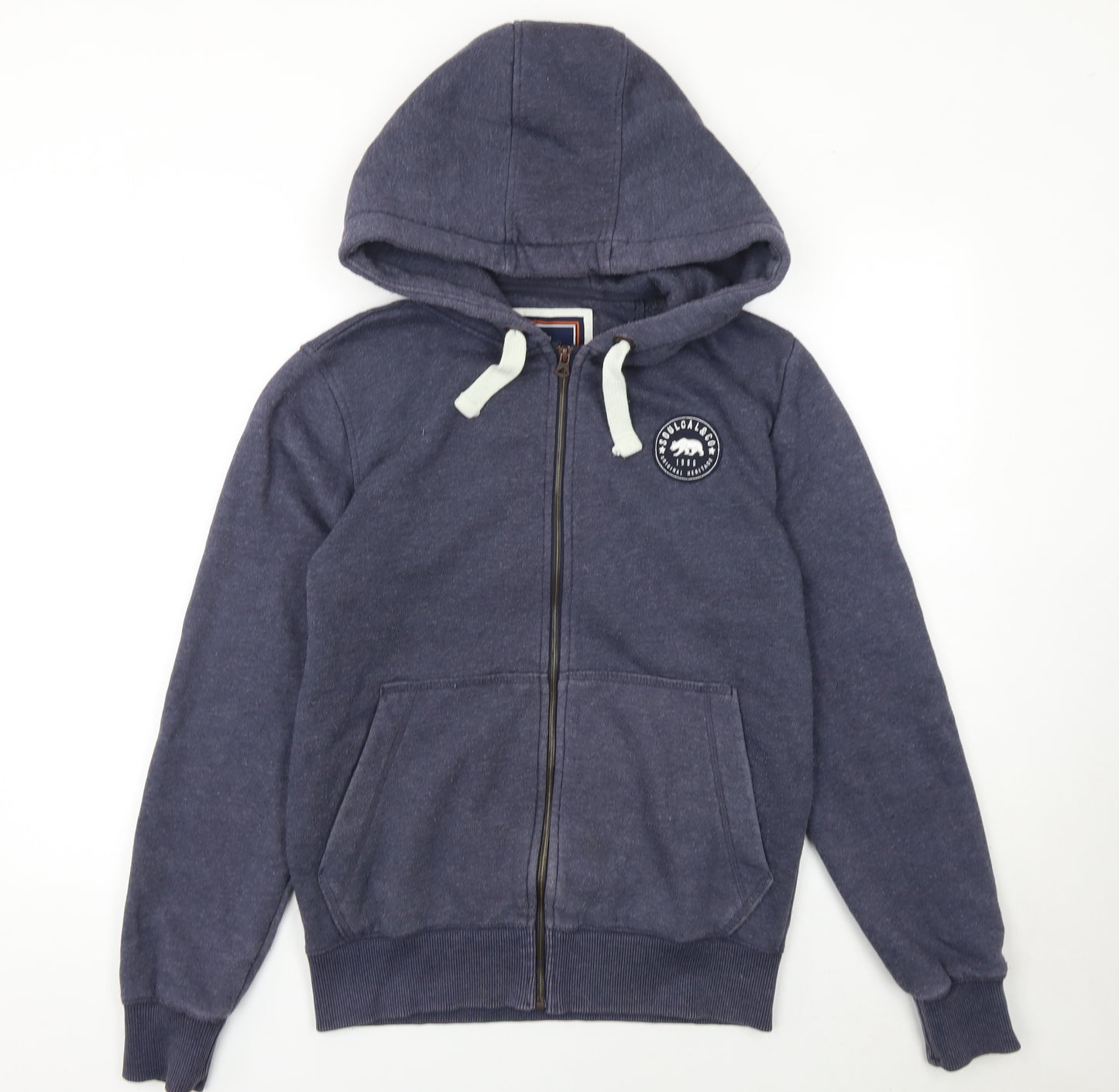 SoulCal & Co Men's Blue Full Zip Hoodie Size S Classic Logo