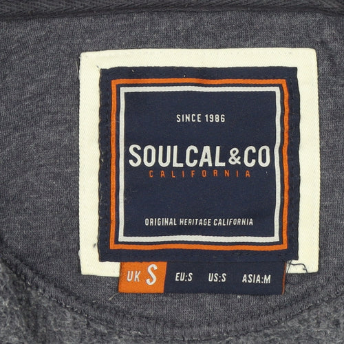 SoulCal & Co Men's Blue Full Zip Hoodie Size S Classic Logo
