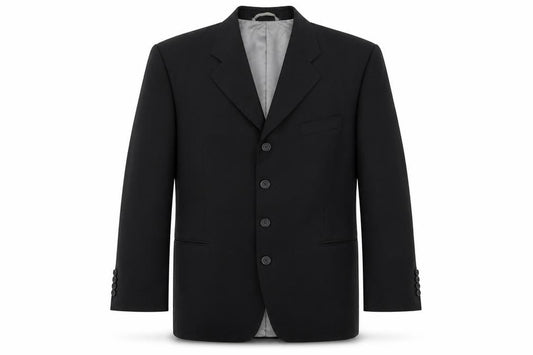 Tom English Studio Men's Black 40 Regular Wool Blend Suit Jacket