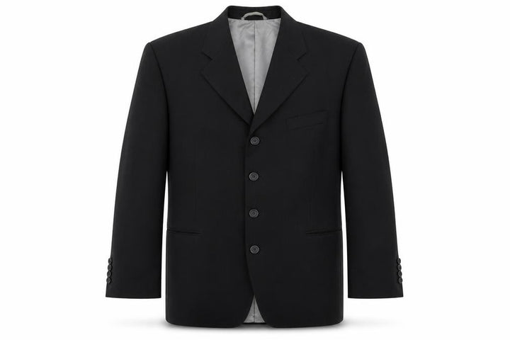 Tom English Studio Men's Black 40 Regular Wool Blend Suit Jacket