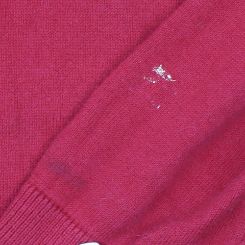 Cotton Traders Men's Red V-Neck Pullover Jumper Size M