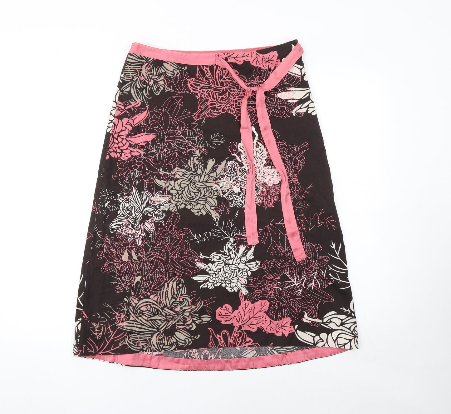 White Stuff Women’s Multicoloured Floral A-Line Knee Length Skirt Size 10