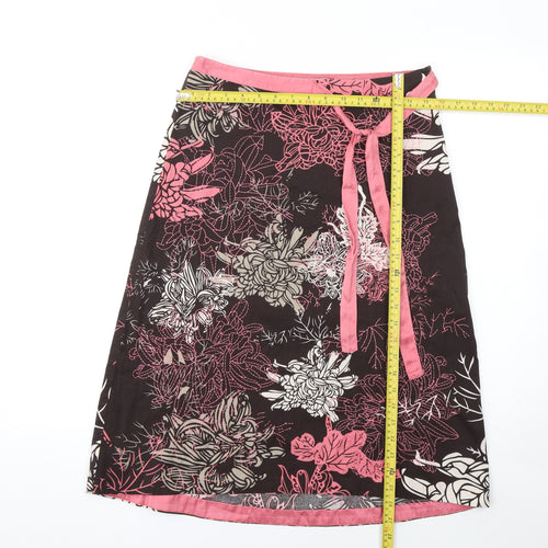 White Stuff Women’s Multicoloured Floral A-Line Knee Length Skirt Size 10