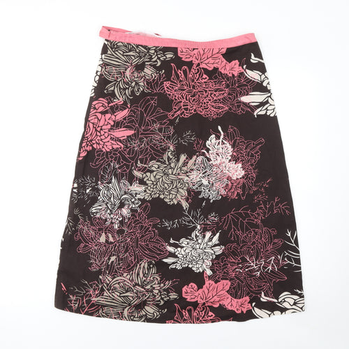 White Stuff Women’s Multicoloured Floral A-Line Knee Length Skirt Size 10