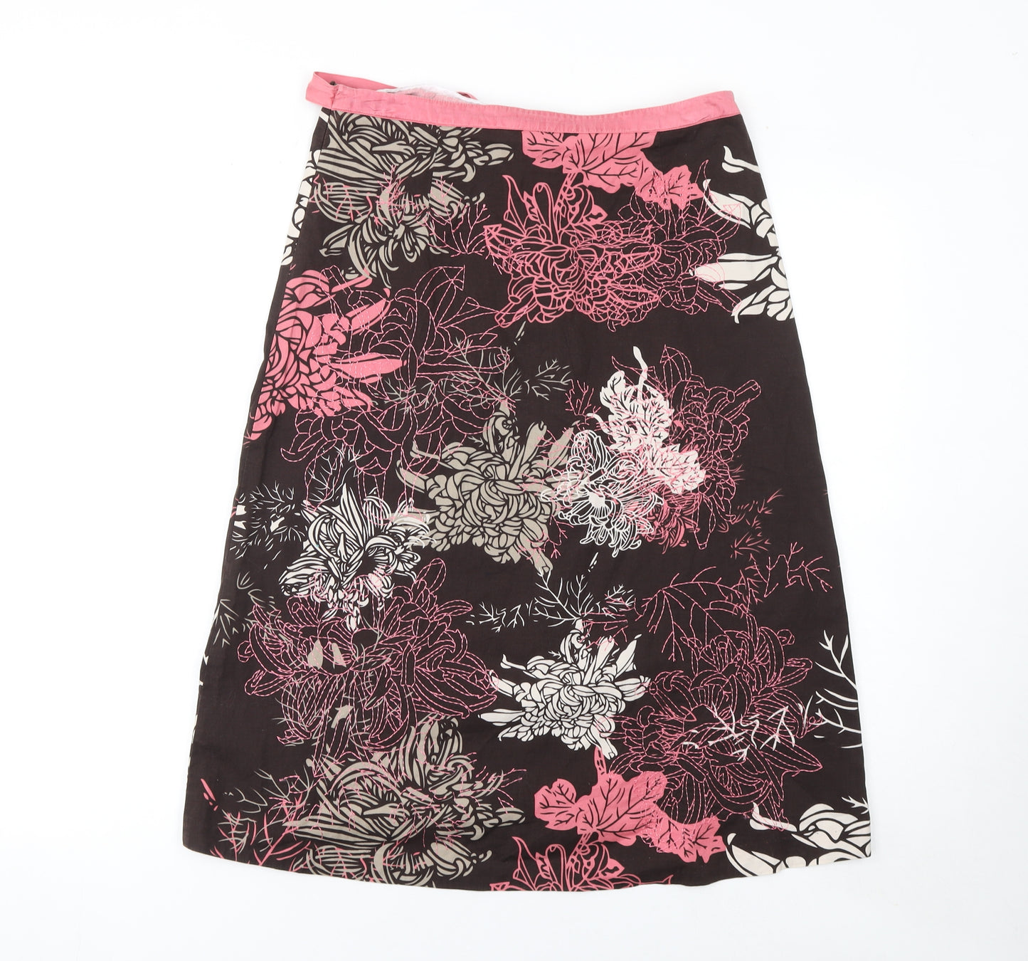 White Stuff Women’s Multicoloured Floral A-Line Knee Length Skirt Size 10