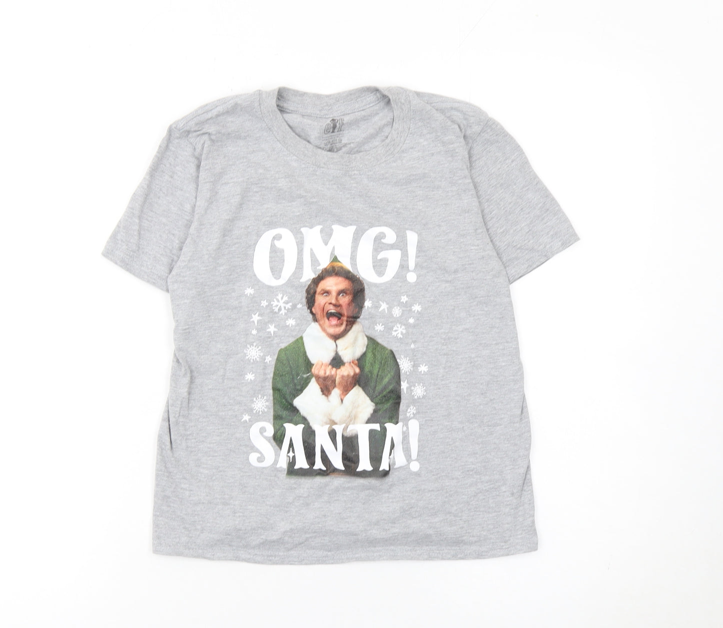 Elf Boys Grey Christmas T-Shirt 9-10 Years Funny Movie Festive Top