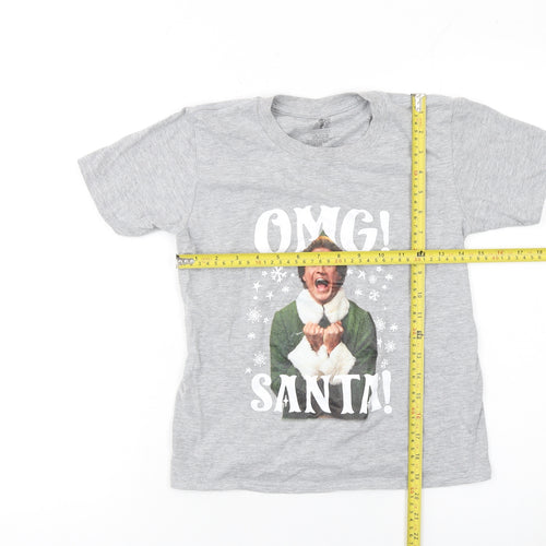 Elf Boys Grey Christmas T-Shirt 9-10 Years Funny Movie Festive Top