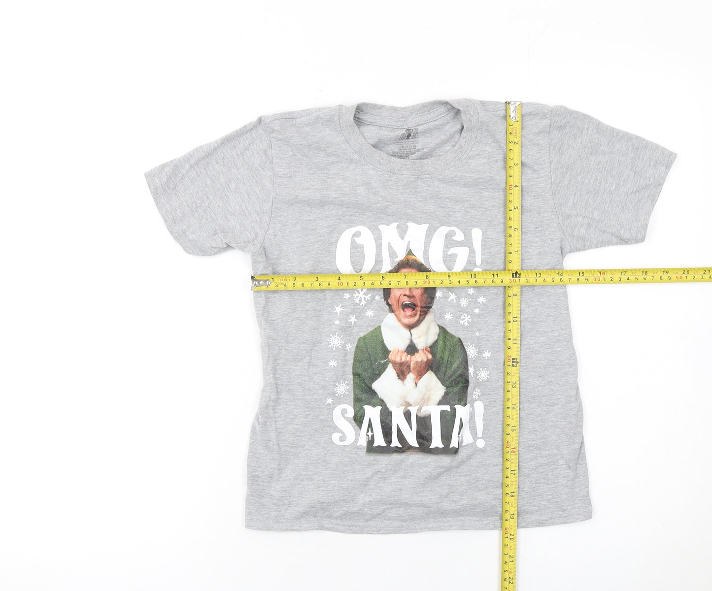 Elf Boys Grey Christmas T-Shirt 9-10 Years Funny Movie Festive Top