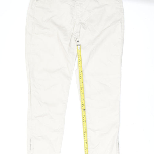 Geisha Women's Beige Straight Jeans M Regular Mid Rise