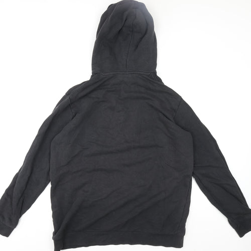 Adidas Mens Black Pullover Hoodie L Logo Fleece Sportswear