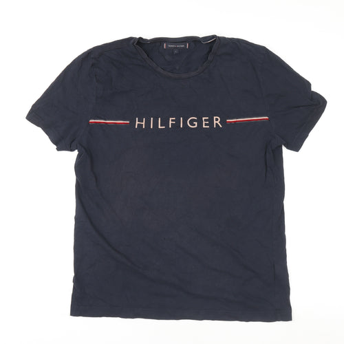 Tommy Hilfiger Men's Navy Blue Crew Neck Short Sleeve T-Shirt Size L