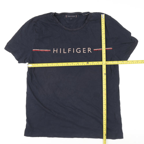 Tommy Hilfiger Men's Navy Blue Crew Neck Short Sleeve T-Shirt Size L