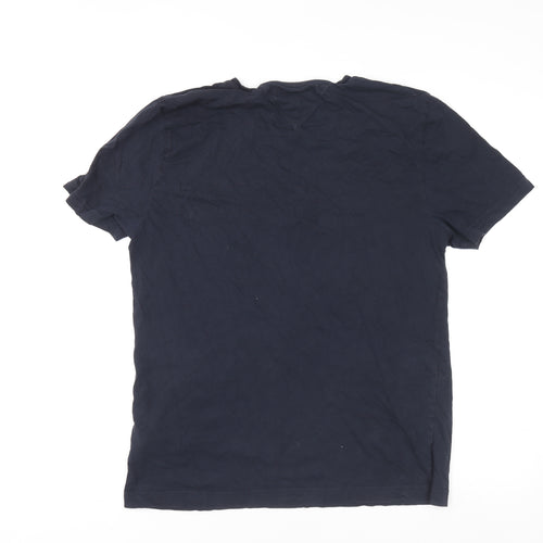 Tommy Hilfiger Men's Navy Blue Crew Neck Short Sleeve T-Shirt Size L