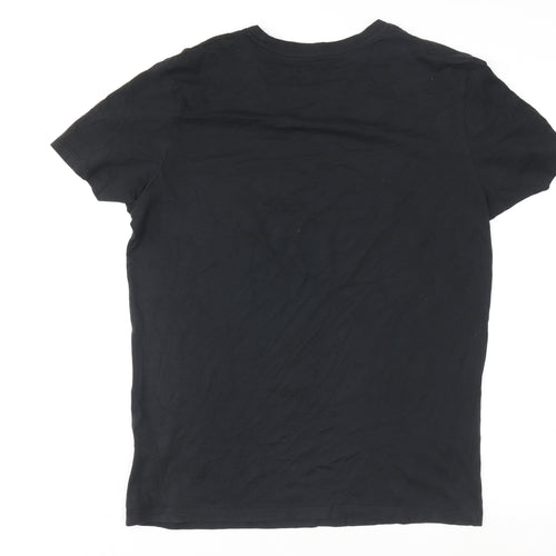 Jack & Jones Men's Black M Basic Crew Neck Cotton T-Shirt