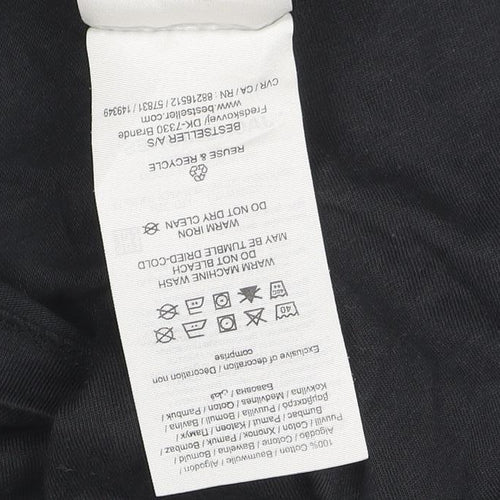 Jack & Jones Men's Black M Basic Crew Neck Cotton T-Shirt